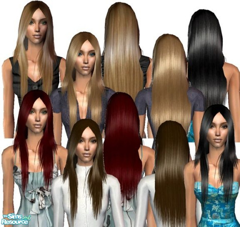 Sims 2 — Catwalk Chic Hair Set by nikisatez05 —  
