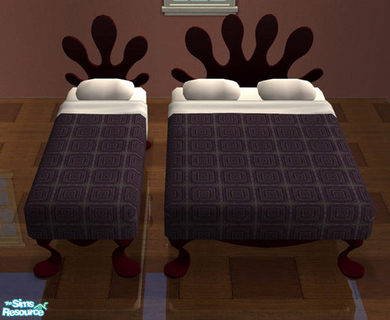 Sims 2 — Bedding Boxseat-a - Aubergine Green by spacemouse — Bedding Boxseat-a - Aubergine Green