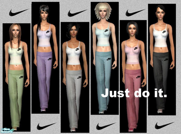 Sims 2 — Nike Sweats & Mesh Tank Set by nikisatez05 —  