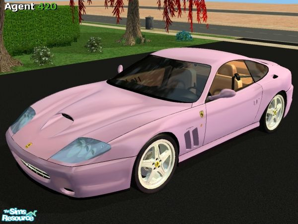 Sims 2 — Metallic Pink Ferrari 575M Maranello by Agent420 — A Metallic Pink 2005 Ferrari 575M Maranello. MESH by Tre