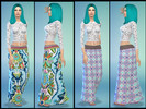 Sims 4 — Boho Skirts by Tacha752 — Recolors of an EA skirt in Boho patterns. Comes in 4 colors. The patterns are just