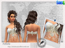 Sims 4 — Bellydance Style 3 top by follia69 — This is a bellydance top in silver and cristals. Enjoy ! Find more creation
