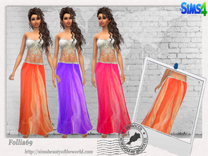 Sims 4 — Bellydance Style 3 skirt by follia69 — Hi ! i made a simple skirt for bellydance style in different recolor !