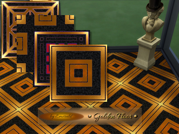 Sims 4 — Golden Floor by Emerald — Give a touch of luxury to your home with "Golden Floors"