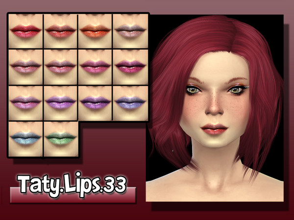 Sims 4 — [Ts4]Taty_Lips_33 by tatygagg — - Female - Teen, Young Adult, Adult, Elder