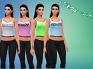 Sims 4 — Graphic Tanks by stormy-sim — My first recolor!! Please let me know what you think. Also in need of some sims 4