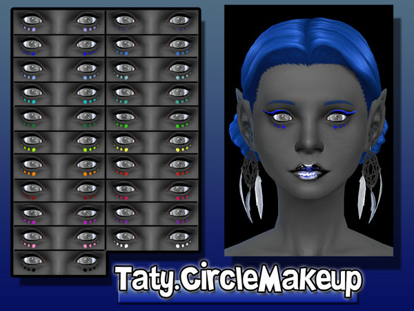 Sims 4 — [Ts4]Taty_CirleMakeup by tatygagg — - You can find it in Costume Makeup - Female, Male - Teen, Young Adult,