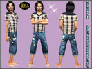 Sims 2 — ASA_Dress_337_AM by Gribko_Sveta — Jeans bridges with a checkered vest for men TS2