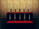 Sims 3 — Candle Sticks by ChikiBoomboom — Purple, yellow, green, pink, orange, blue &amp;amp; White candle sticks.