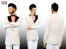 Sims 4 — White Tuxedo by TwistedFate_Sims — Just for your elegant party! A fashion white tuxedo with a simple but clean