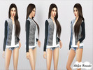 Sims 4 — Printed Jacket by lytafernandes — Jaqueta estampada com mangas de couro. Especifica para THE SIMS 4. Jacket