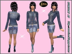 Sims 2 — ASA_Dress_338_AF by Gribko_Sveta — Jeans a jacket with a skirt for women TS2 