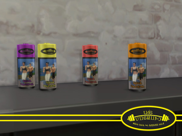 Sims 4 — Isotonica Drink Powder by 333EvE333 — Isotonic drink in powder. 4 flavours Deco/Clutter price 49