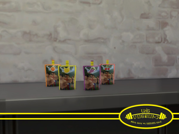 Sims 4 —  by 333EvE333 — Puree of fruits single use to drink while exercising Deco/Clutter Price 19 4 flavors