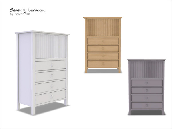 Sims 4 — [Serenity bedroom] Dresser by Severinka_ — Dresser, of a set 'Bedroom Serenity' 3 colors