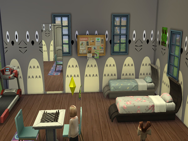 Sims 4 — Totoro Wallpaper by Buckle-Up-Creampuff — Totoro Wallpaper Please do not re-upload. My Simblr