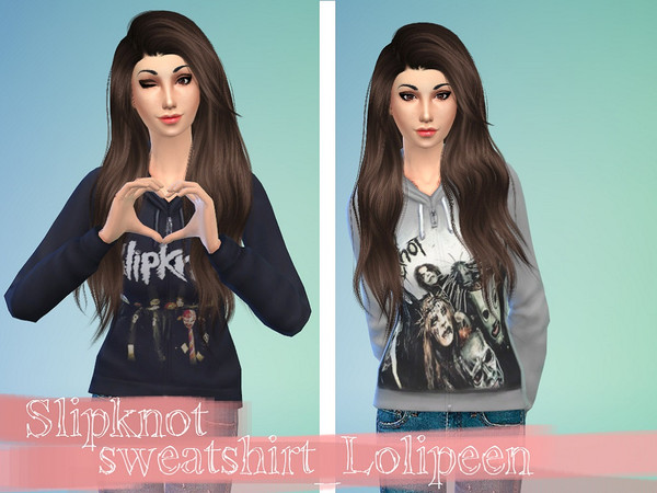Sims 4 — Sweatshirt slipknot Lolipeen by nika0nika2 — Two sweatshirt with Slipknot from Lolipeen ;3