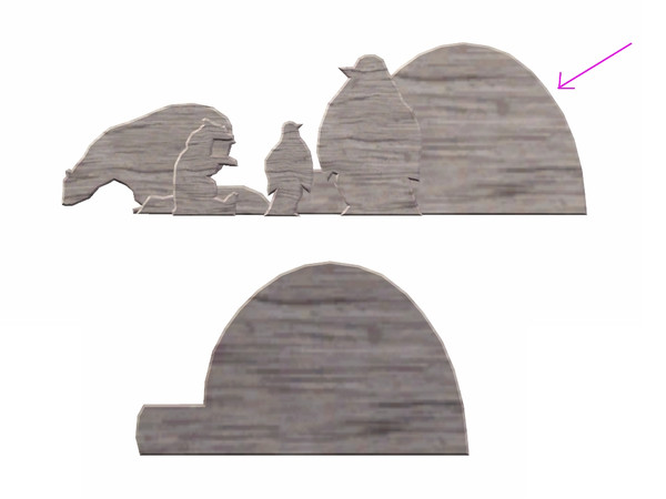 Sims 3 — Wooden Igloo by Flovv — A wooden decoration.
