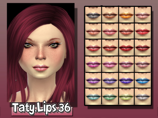 Sims 4 — [Ts4]Taty_Lips_36 by tatygagg — - Female - Teen, Young Adult, Adult, Elder