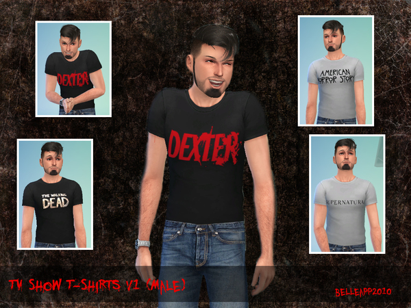 The Sims Resource - TV Show T-Shirts v1 (Male)