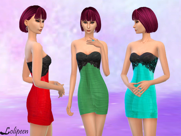 The Sims Resource - Mini dresses Lolipeen