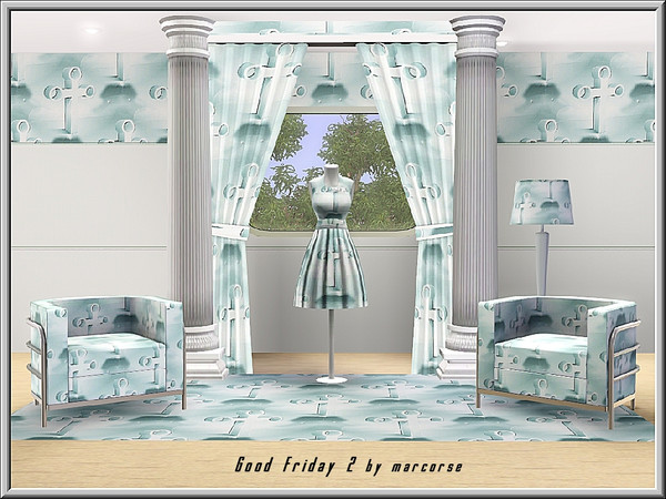 Sims 3 — Good Friday 2_marcorse by marcorse — Themed patern: cross, stars and clouds for Good Friday.