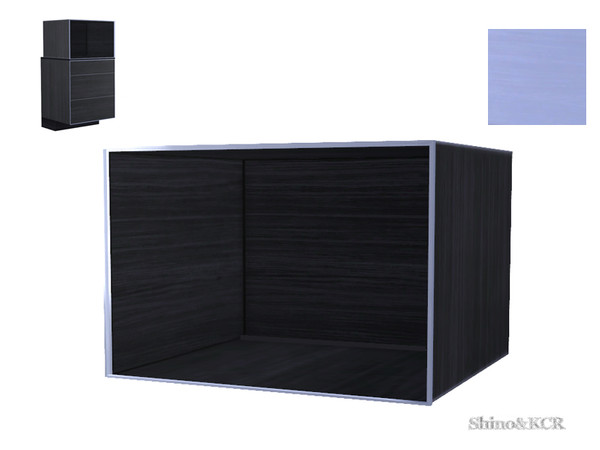 Sims 4 — Kitchen Minimalist - Hutch left by ShinoKCR — matches the small counters and can be used for to place Microwaves