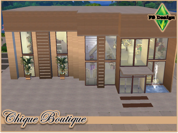 Sims 4 — Chique Boutique (Museum) by fsdesign2 — Bored of going to a museum? Shopping is much more fun, right girls? ;)