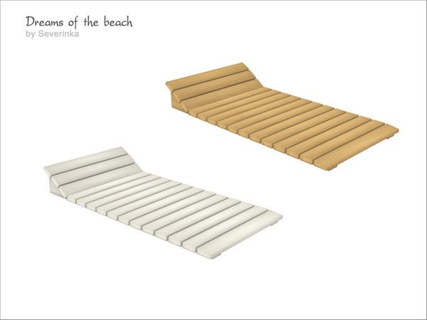 Sims 4 — Beach sunbed (decor) by Severinka_ — Beach sunbed (decor) of a set of 'Dreams of the beach' 2 colors