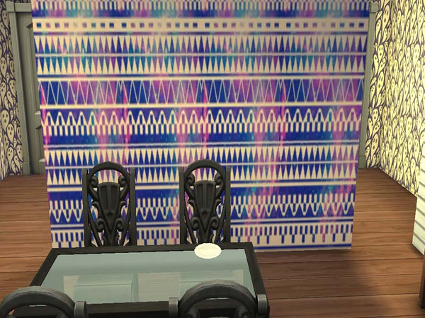 Sims 4 — Aztec Wallpaper by Buckle-Up-Creampuff — Aztec wallpaper made for all heights My Simblr -