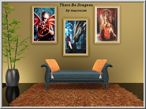 Sims 3 — There Be Dragons_marcorse by marcorse — 3 fantasy paintings featuring dragons - 1 file.