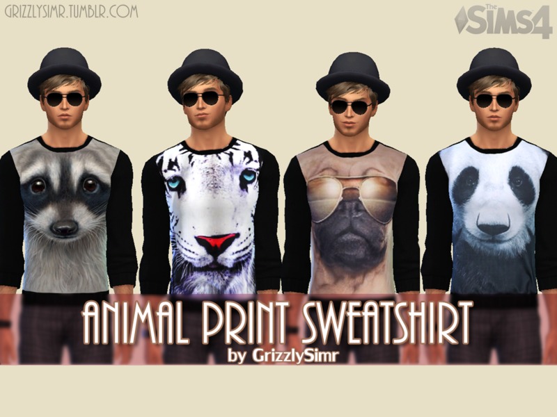 GrizzlySimr's HIS Animal Print Sweatshirt