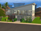 Sims 4 — Modern Fountain & Garden House by belahfraga — Modern house, with 2 floors and a small garden in the front.