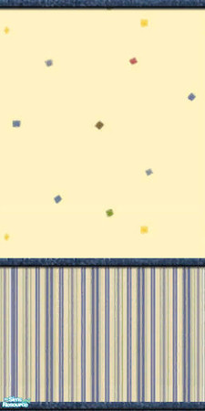 Sims 2 — TC45 Vanilla\'s Bathroom - Wall by tlkaska — This soft yellow bathroom with floral highlights was designed for