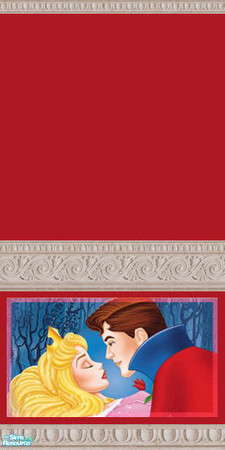 Sims 2 — Sleeping Beauty Disney Walls - Kiss by foxysensei — True Love's Kiss. A set of two walls, one has notm got the
