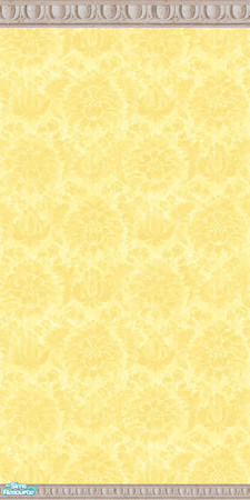Sims 2 — Sleeping Beauty Disney Walls - FL Yellow by foxysensei — Plain. Aurora graces this wall in full length. Part of