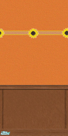 Sims 2 — Sunflower Wallpapers - Individual Item by LALIA7 — Country-looking wallpapers with Sunflowers.