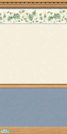 Sims 2 — VS Blue Ivy Wallpaper 2 by Vanilla Sim — Created to coordinate with my Blue Ivy Bathroom Set.