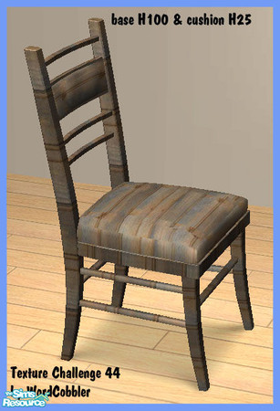 Sims 2 — WC TC44 'The Frank' Dining Chair body-woodhorizontal100 by WordCobbler — This download contains the body only!