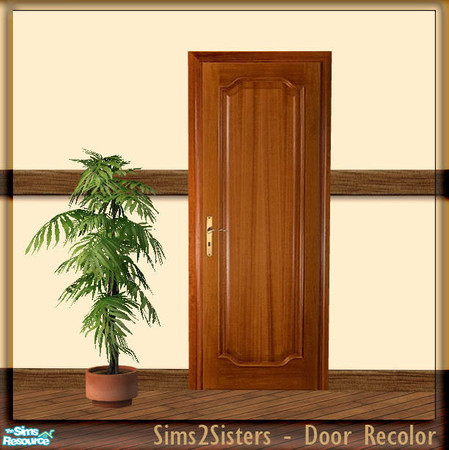 Sims 2 — S2S Simple Door - Recolor by sims2sisters — Simple Door mesh recolor. Please download door mesh and diagonal