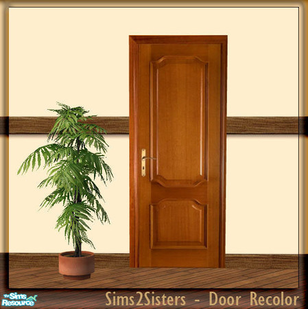 Sims 2 — S2S Simple Door - Recolor by sims2sisters — Simple Door mesh recolor. Please download door mesh and diagonal
