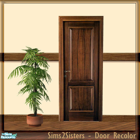 Sims 2 — S2S Simple Door - Recolor by sims2sisters — Simple Door mesh recolor. Please download door mesh and diagonal