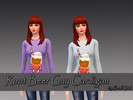 Sims 4 —  Root Beer Guy Cardigan by Small_Owl —  Root Beer Guy Cardigan for your sims. Two colors.