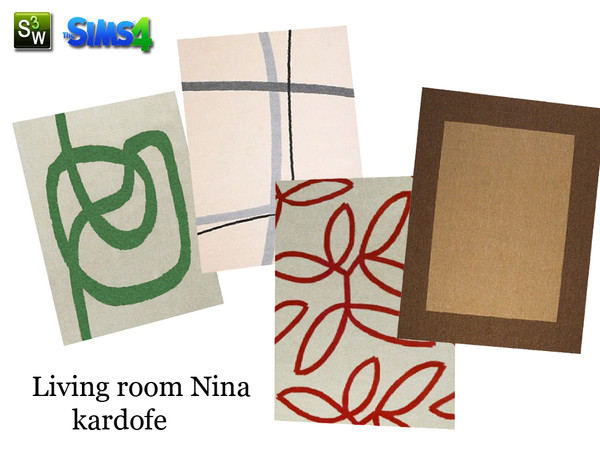 Sims 4 — kardofe_Lliving room Nina_Rug by kardofe — Carpet in four different textures