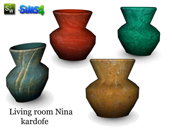 Sims 4 — kardofe_Lliving room Nina_Vase1 by kardofe — Vase of modern design in four different colors