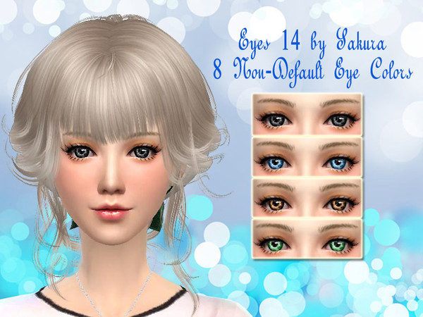 Sims 4 — Eyes 14 by SakuraPhan — Eyes have 8 colors (non-default) Location under: Makeup/Facepaint You can use any of my
