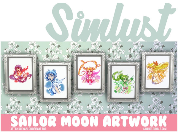 Sims 4 — Sailor Moon Artwork by Simlust — Sailor Moon themed Artwork created by Simlust. Credit to Daekazu on Deviantart