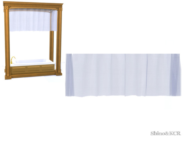 Sims 4 — Bathroom Clive - Curtain Canopy Wall by ShinoKCR — gives your bathtub with the Canopy a romantic look