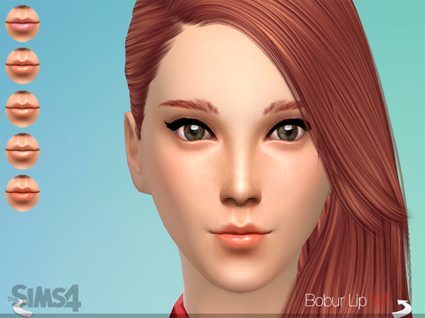 Sims 4 — Lip N1 by Bobur2 — Lipstick, 5 colors, enjoy it