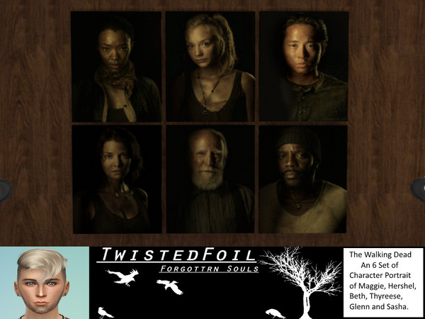 Sims 4 — New TWD Characters Portraits Set02 by TwistedFoil — About: An set of 6 characters portraits from the walking